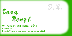 dora menzl business card