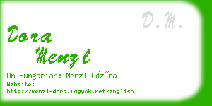 dora menzl business card